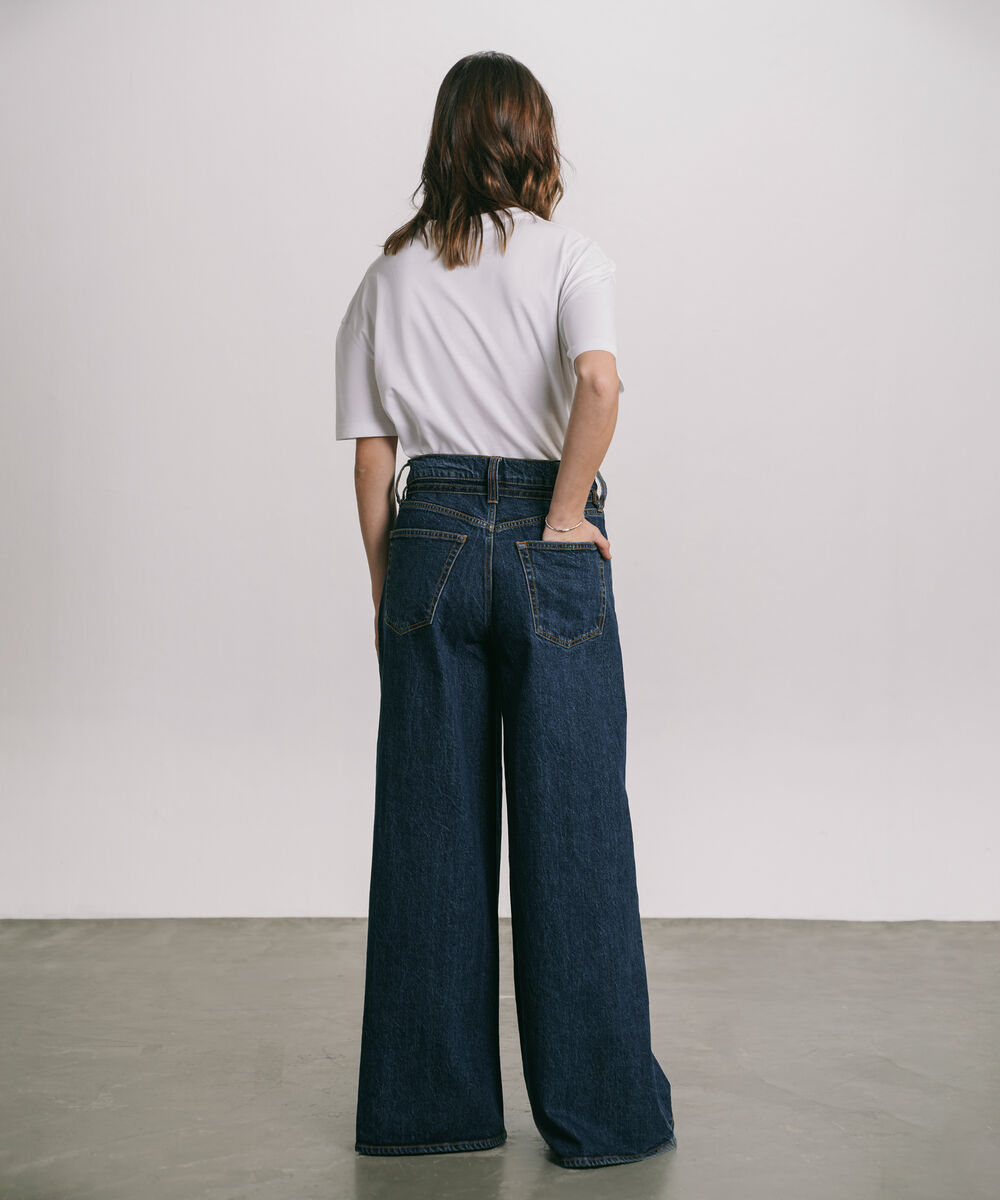 Women's Western Wear Blue Baggy Loose Jeans