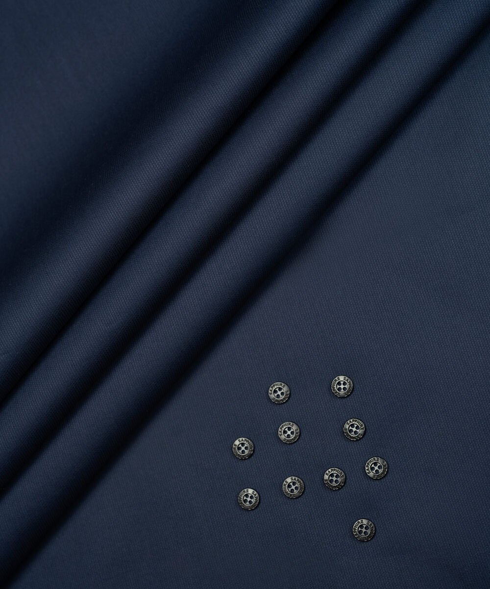 Men's Unstitched Two-Piece Teal Green Cotton Dobby Suit