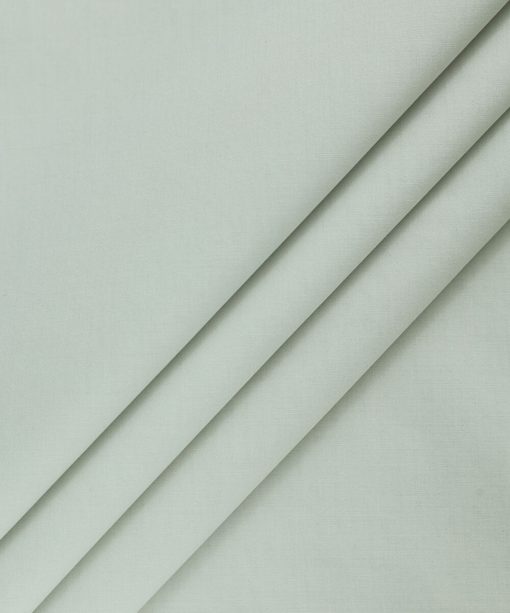 Men Unstitched Cotton Green Full Suit Fabric