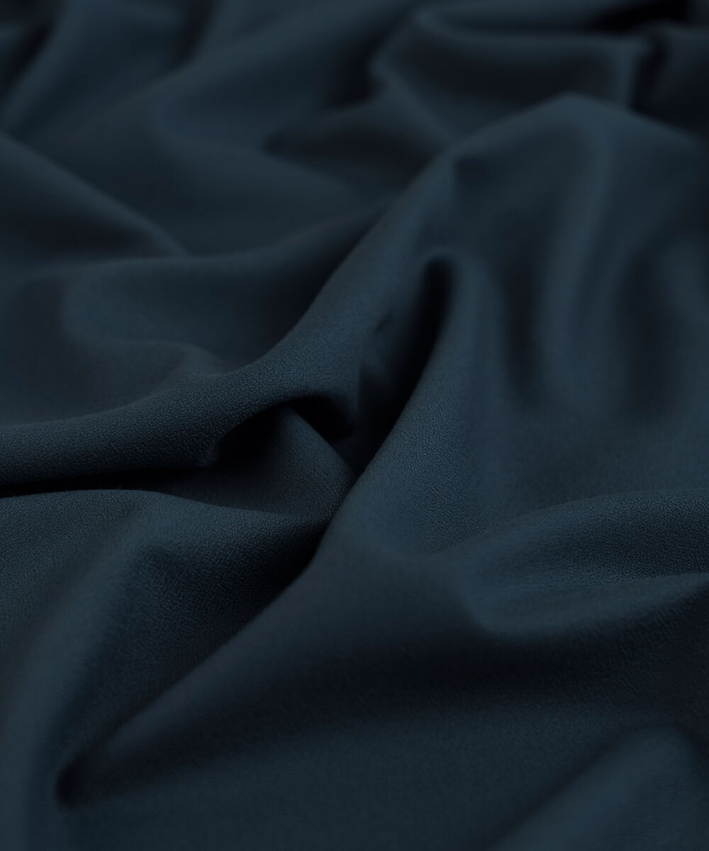 Men Unstitched Wash & Wear Blue Full Suit Fabric