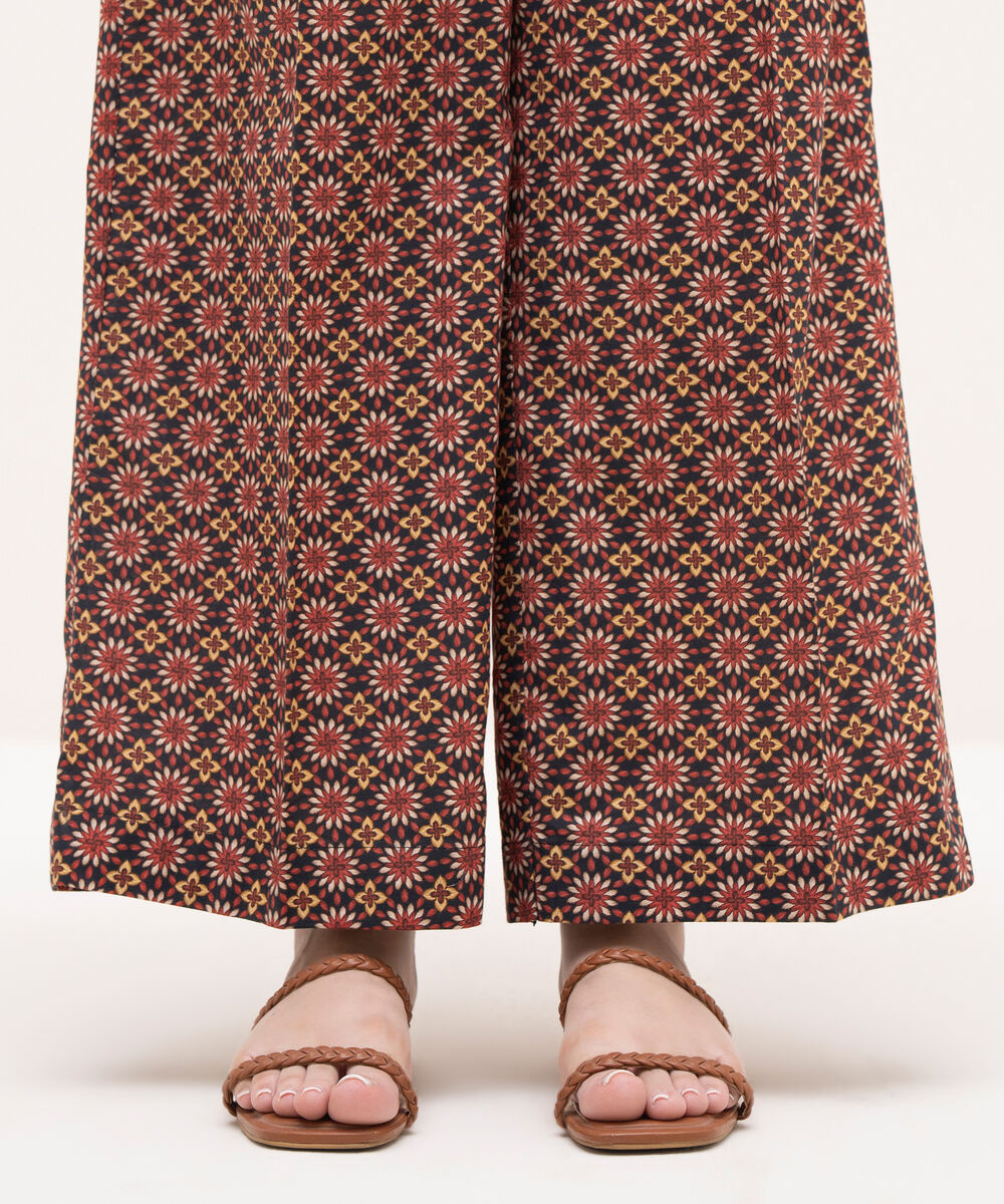 Women's RTW Cambric Black Printed Culottes