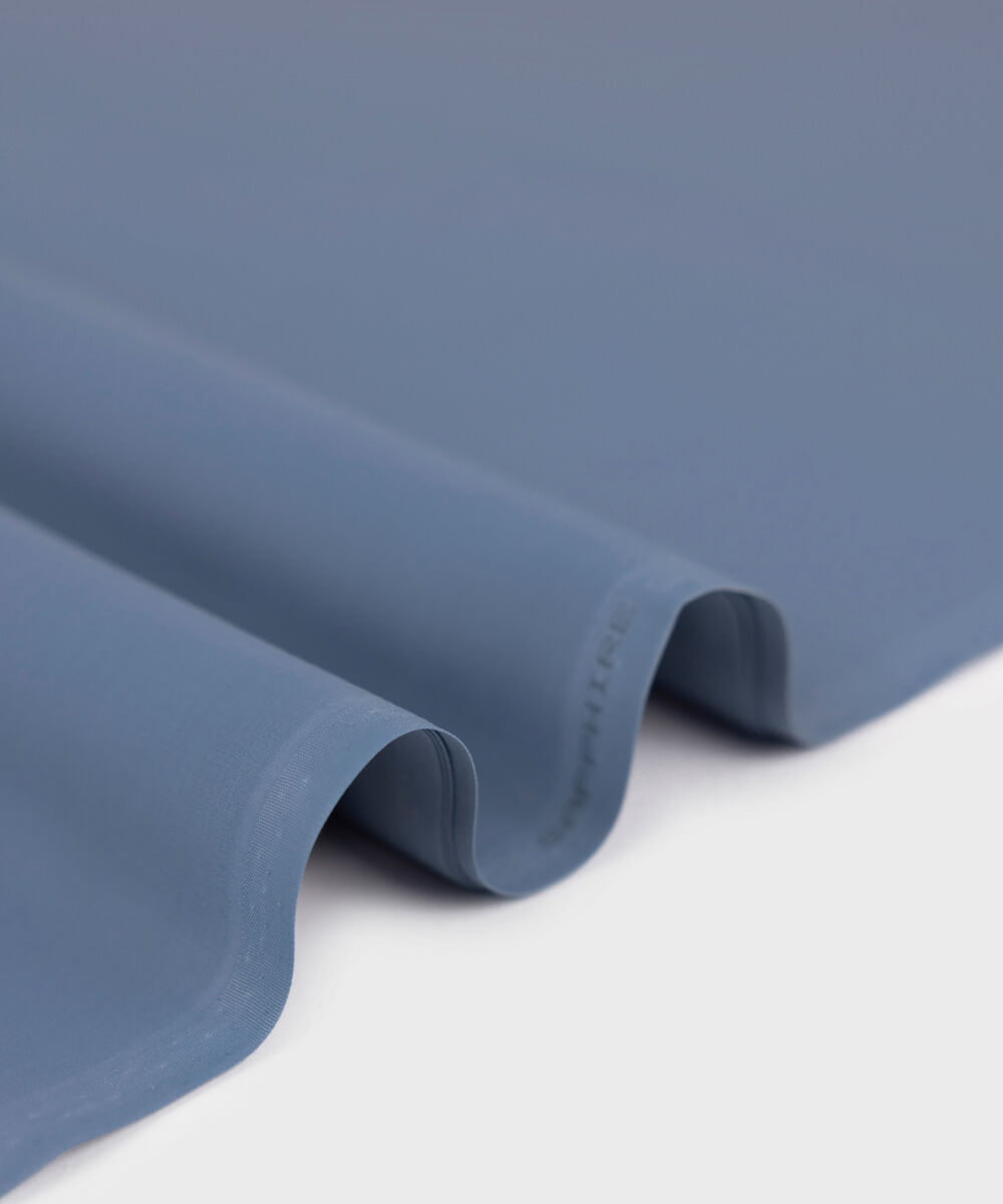 Men Unstitched Wash & Wear Blue Full Suit Fabric