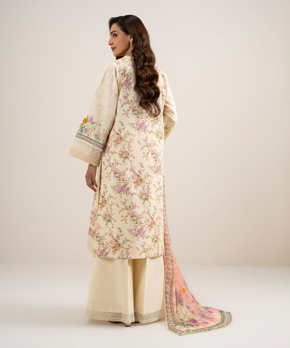 Women's Unstitched Lawn Embroidered Yellow