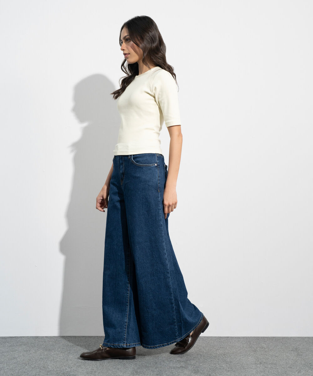 Women's Western Off white Slim-Fit Ribbed Top