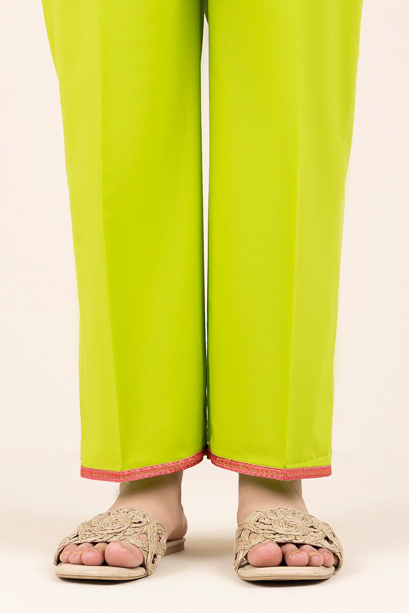 Embroidered Cambric Straight Pants