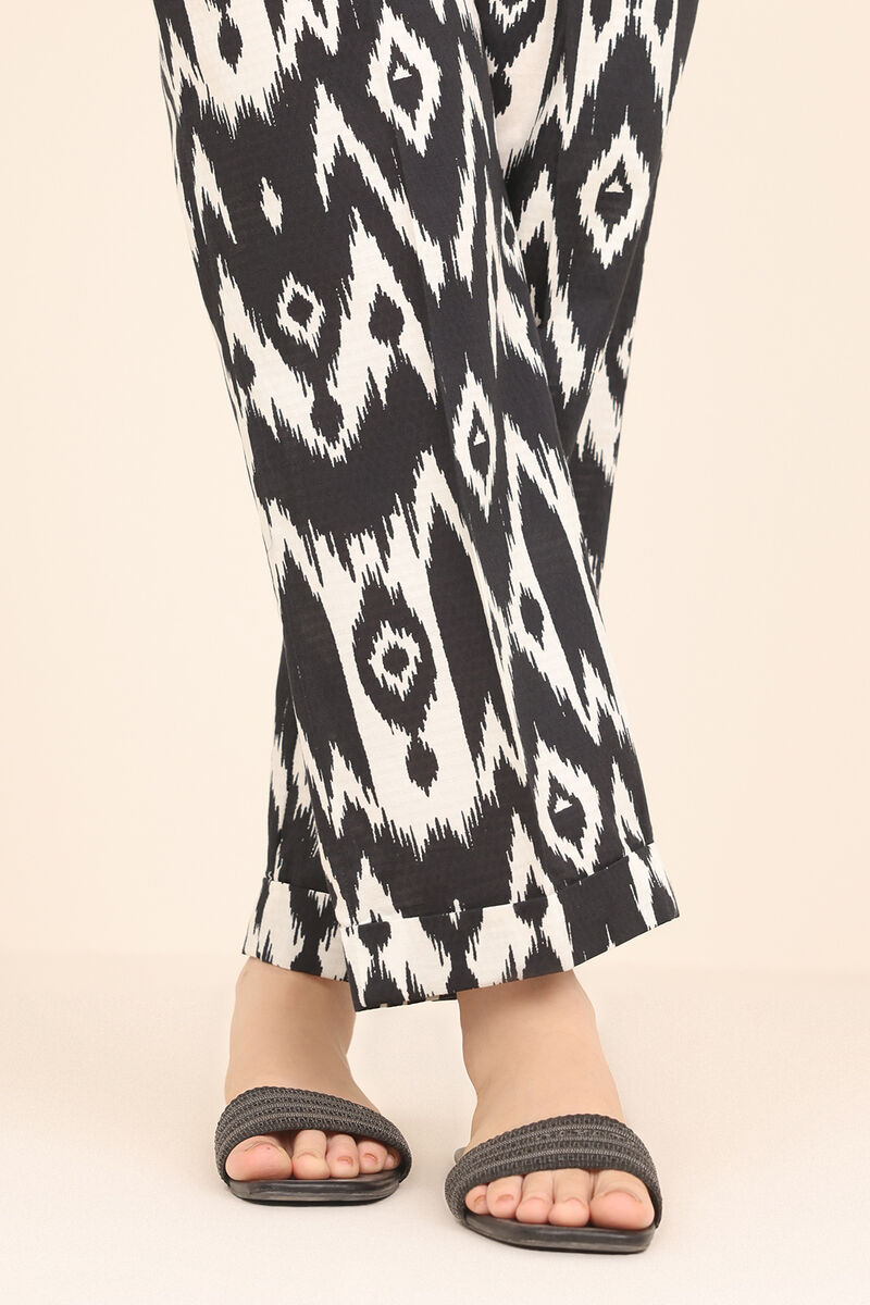 Printed Dobby Straight Pants