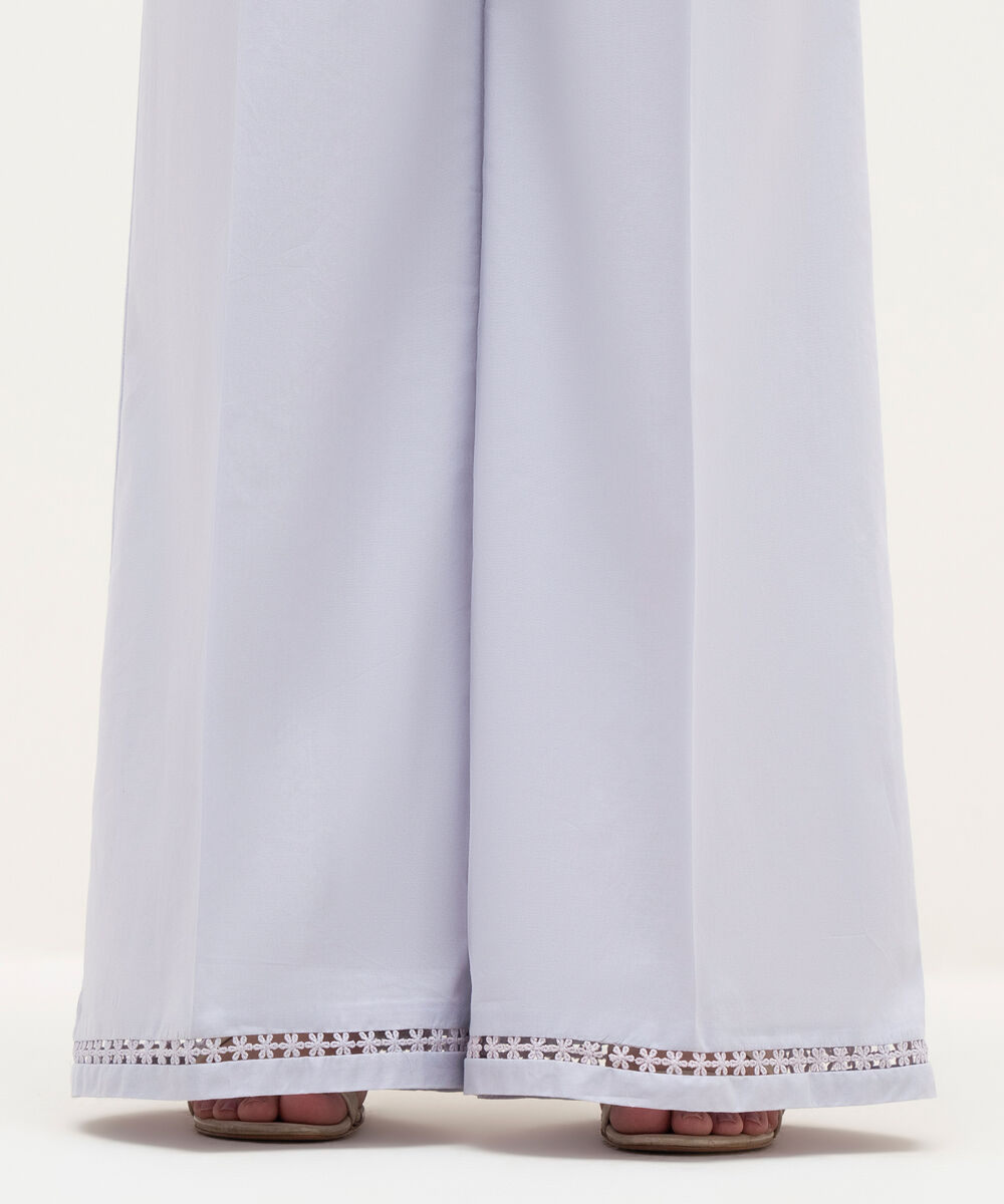 Women's RTW Cambric Lilac Solid Flared Pants