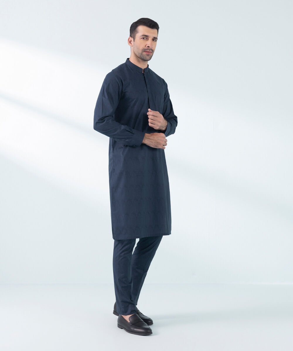 Man - Blue Cotton Suit