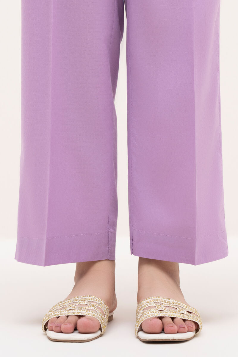 Solid Cotton Straight Pants