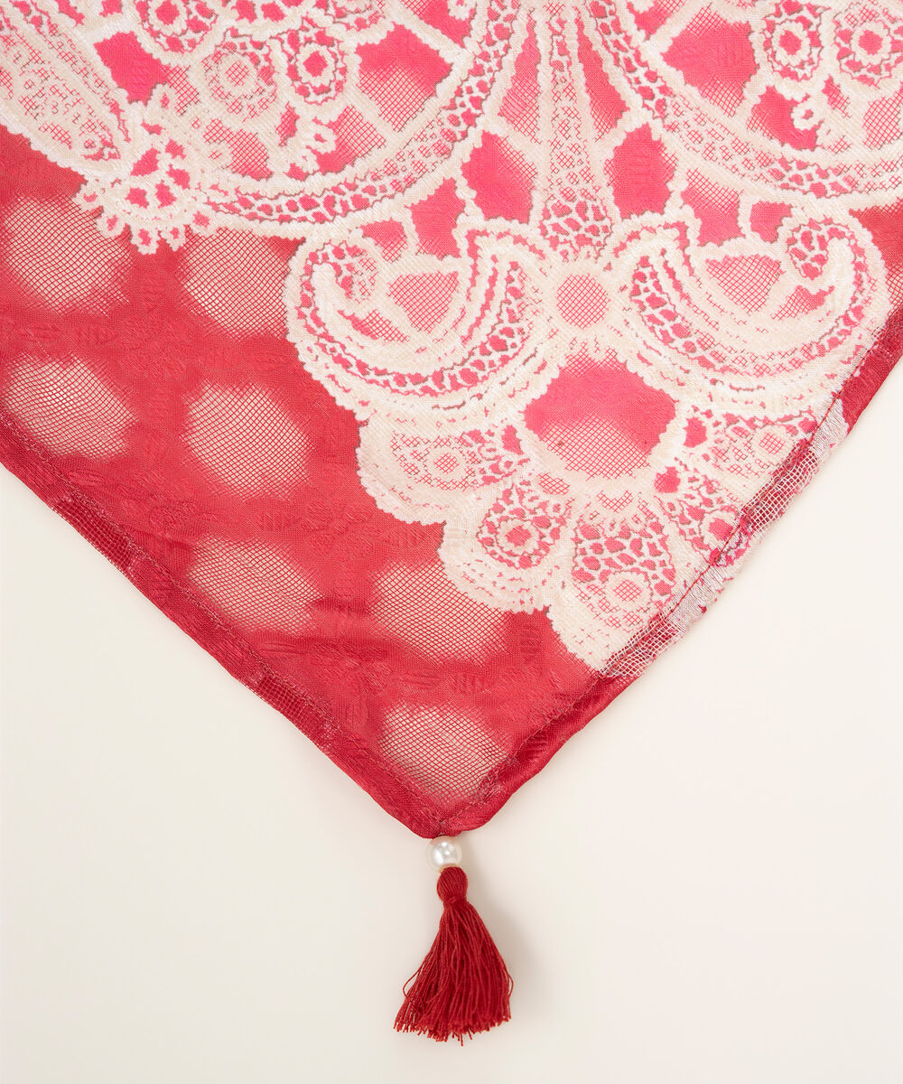 Brochea Jacquard Printed Pink Dupatta