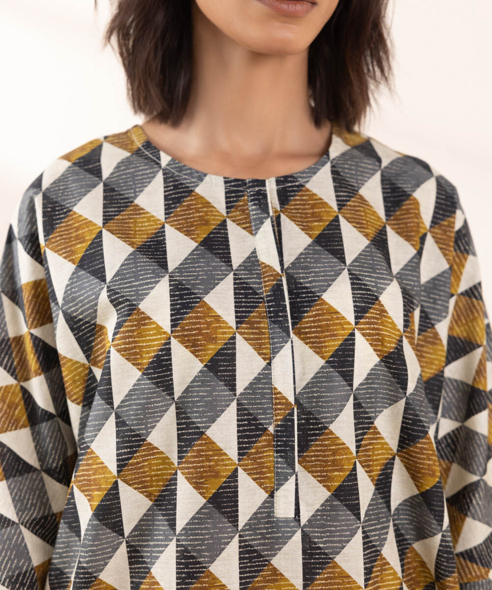 Women's RTW Lawn Multi Printed Boxy Shirt