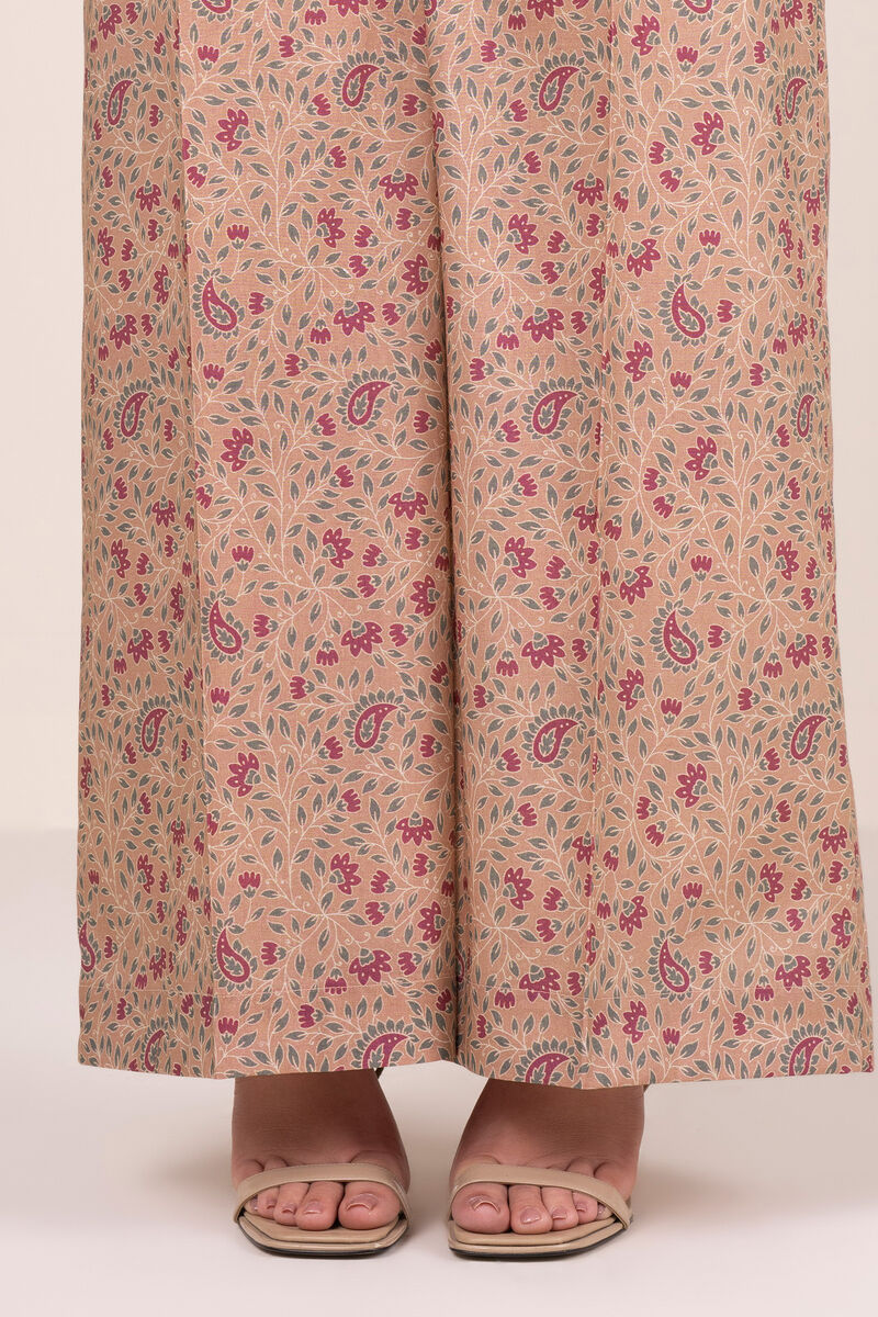 Printed Cambric Flared Pants