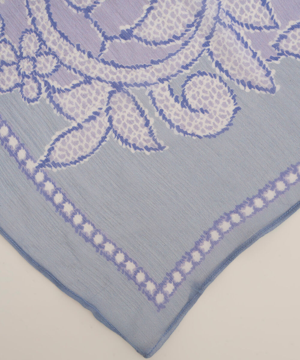 Women's Blended Chiffon Purple Printed Dupatta