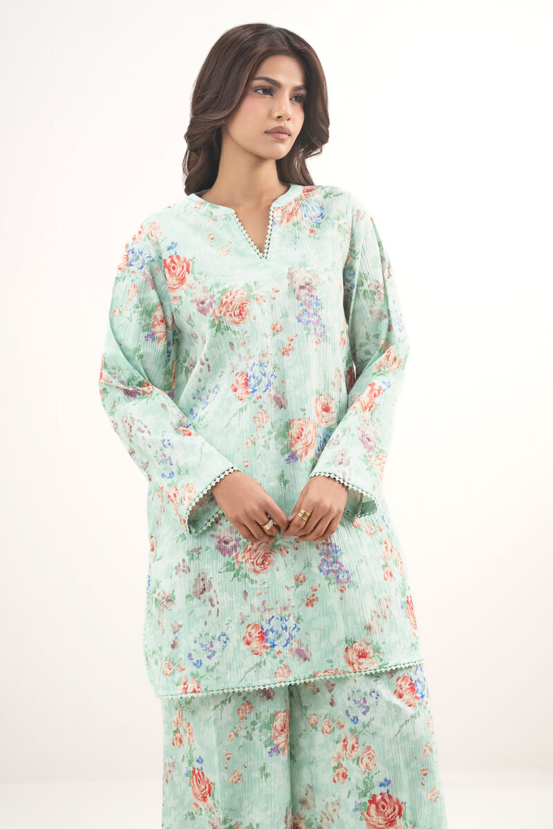 Printed Seersucker Shirt