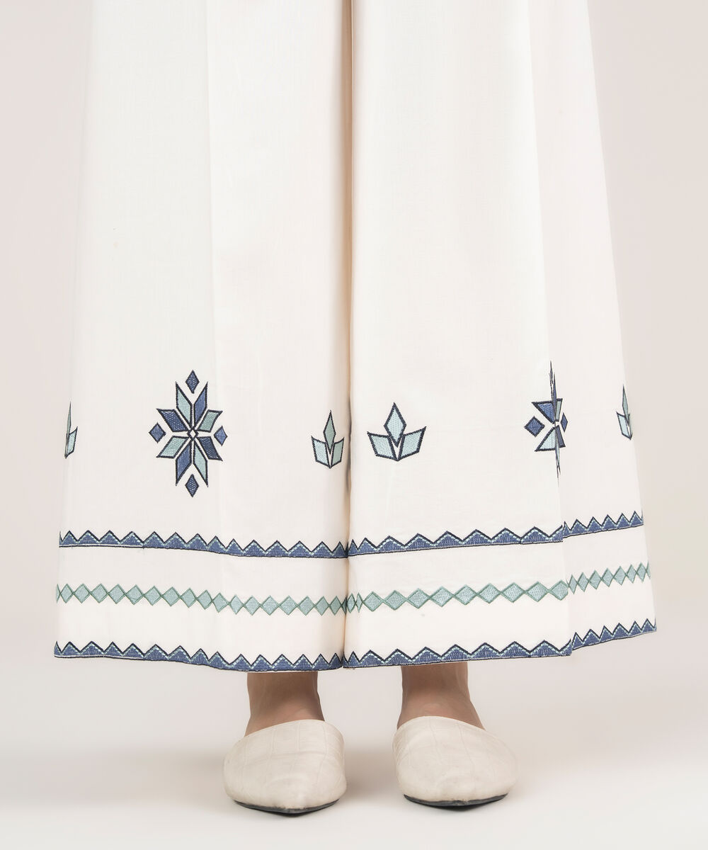 Women's Unstitched Cotton Printed Multi Trousers Fabric