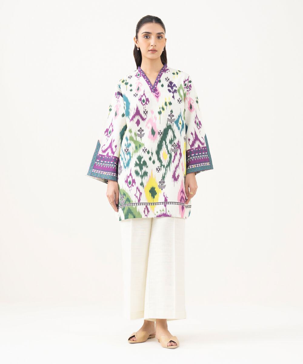 Women's Khaddar Printed Multi Unstitched Shirt