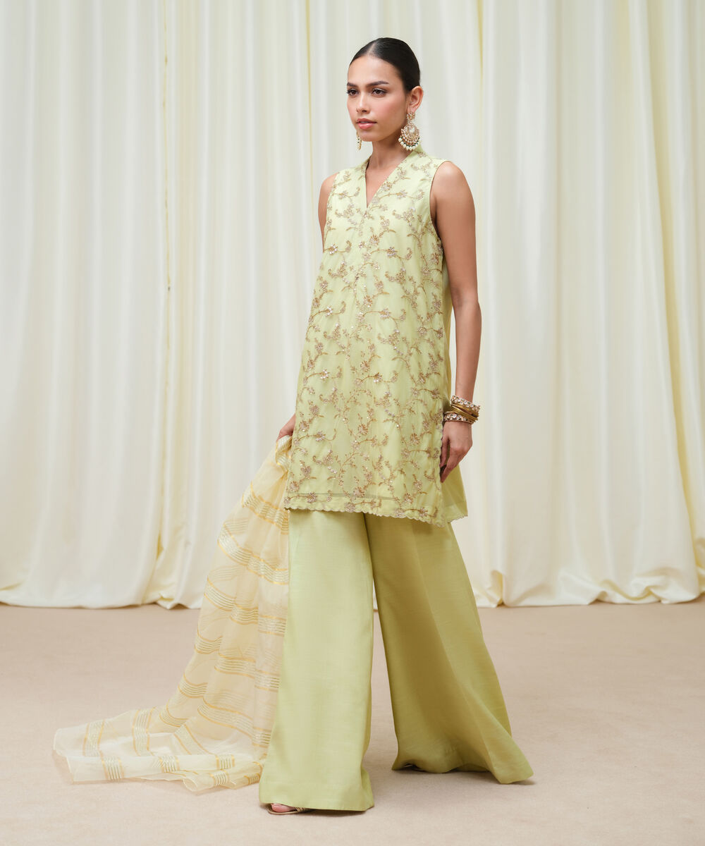 Women's Unstitched Blended Net Dyed Three Piece Suit