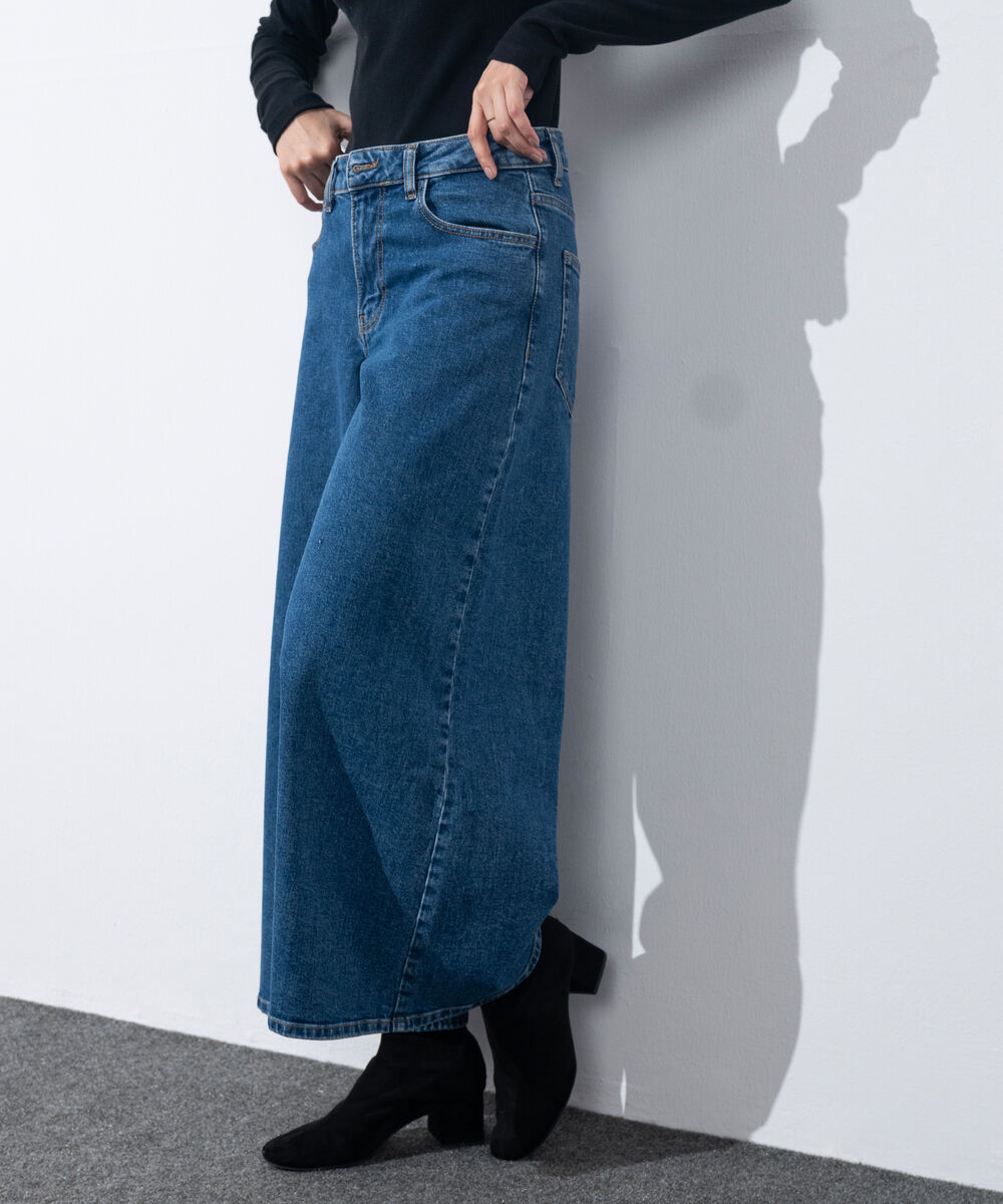 Women's Western Wear Light Blue Wash Super Wide Leg Jeans