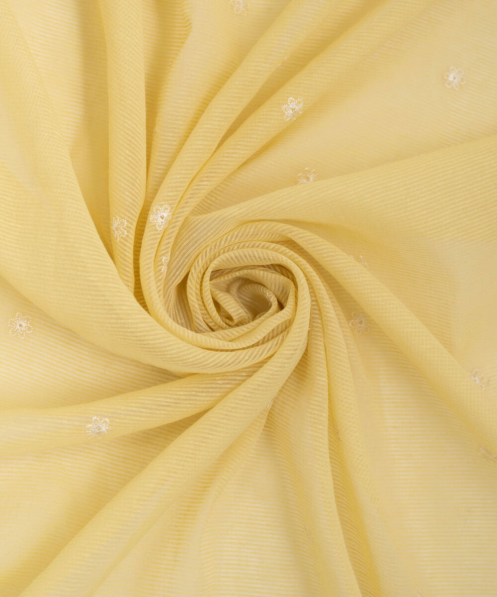 Women's RTW Textured Karandi Embroidered Yellow Dupatta