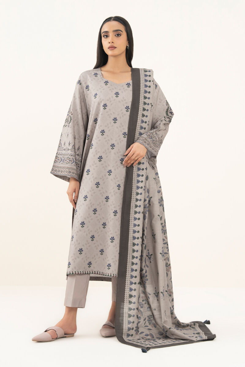 3 Piece - Printed Linen Suit