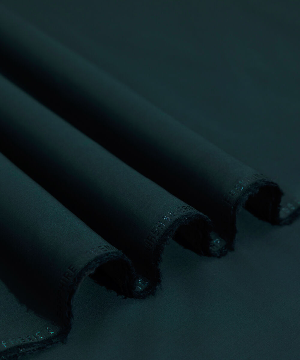 Men's Unstitched 2-Piece Luxe Wash & Wear Dark Green Suit