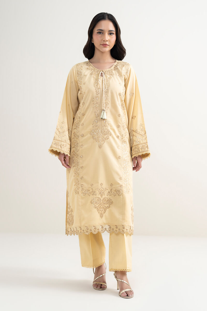 2 Piece - Embroidered Zari Lawn Suit