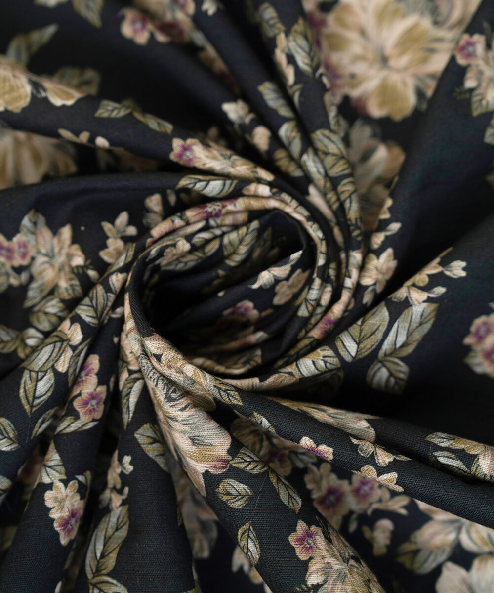 Khaddar Printed Black Dupatta
