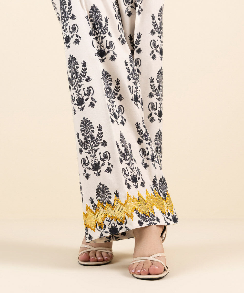 Woman - Multi Embroidered Cambric Culottes