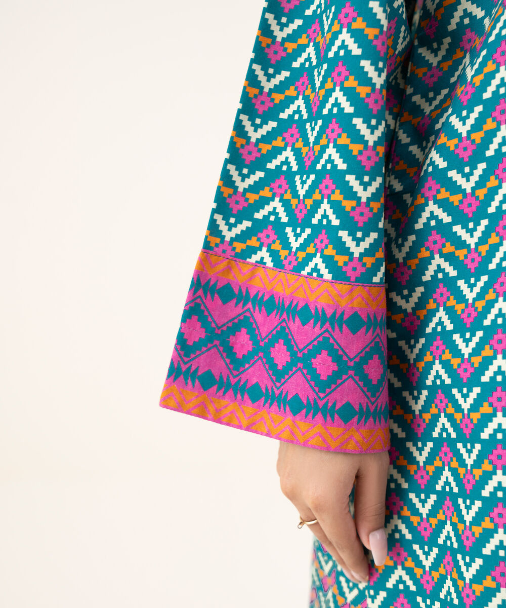 Women's Unstitched Light Khaddar Printed Multi Two Piece Suit