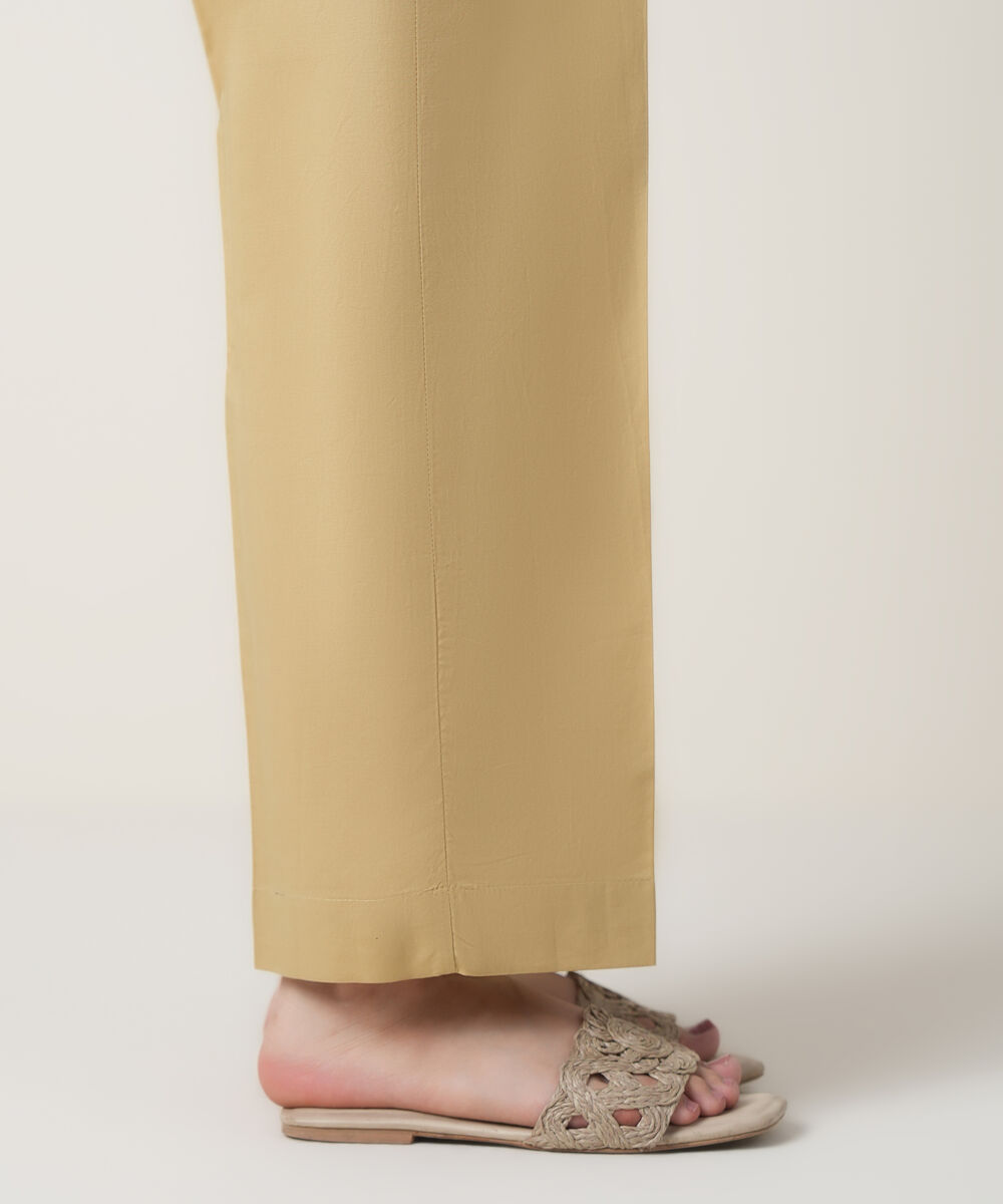 Women's RTW Cambric Golden Solid Trousers