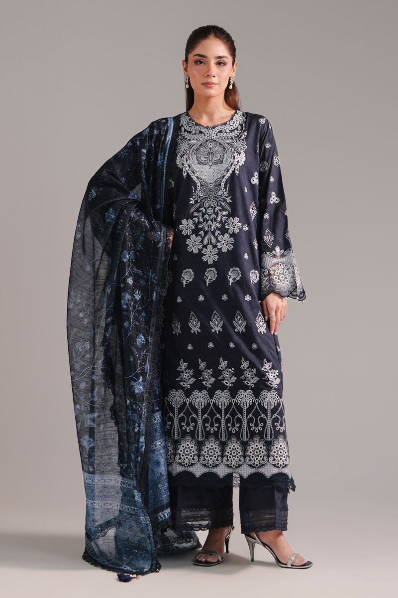 3 Piece - Embroidered Jacquard Suit