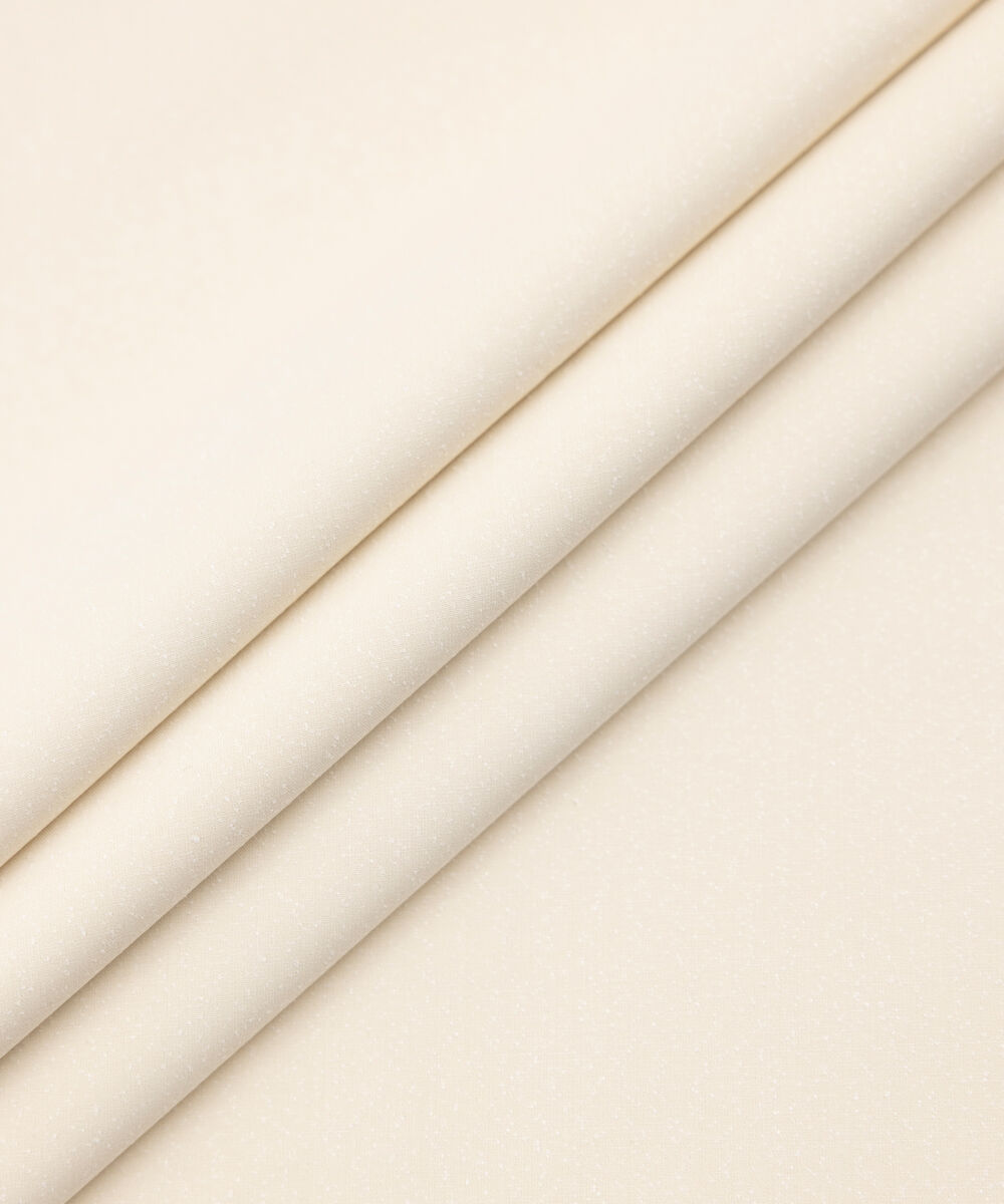 Men's Unstitched Two-Piece Dobby Wash and Wear Light Beige Suit.