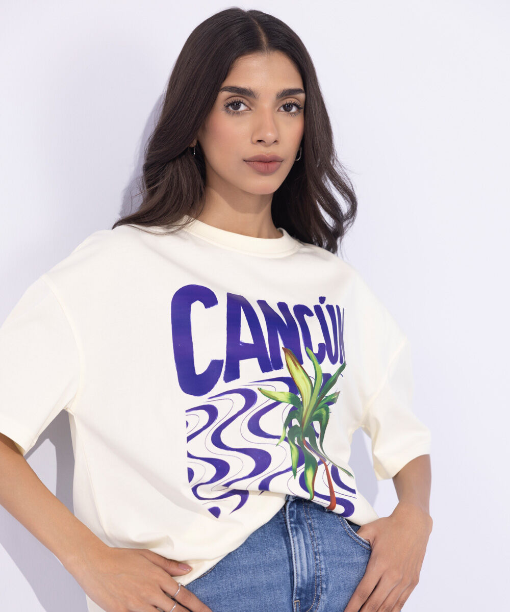 Women's Western Wear Multi Loose Fit Graphic T-Shirt