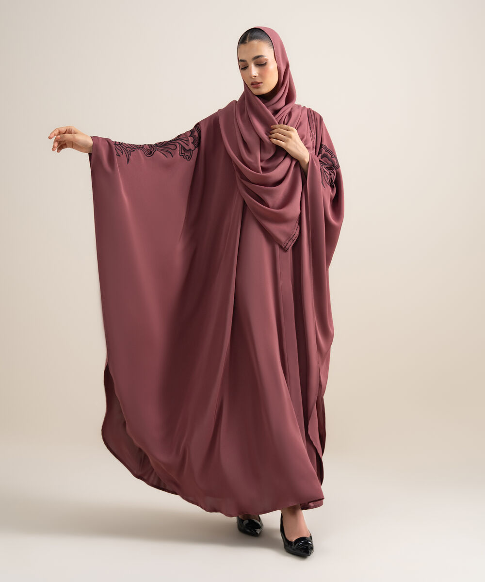Women's Magenta Kaftan Abaya Set