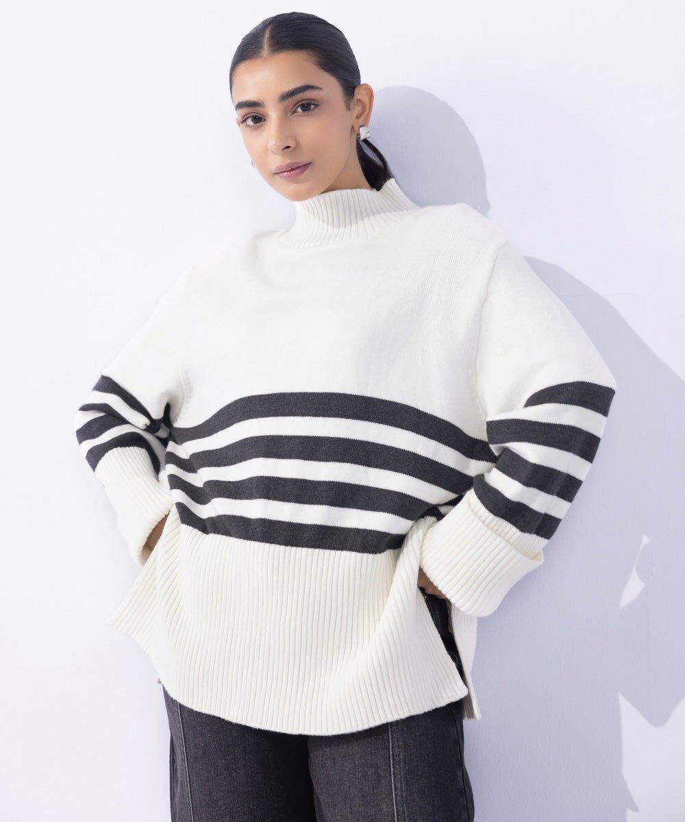 Loose-Fit Striped Sweater Woman - Multi Loose-Fit Striped Sweater