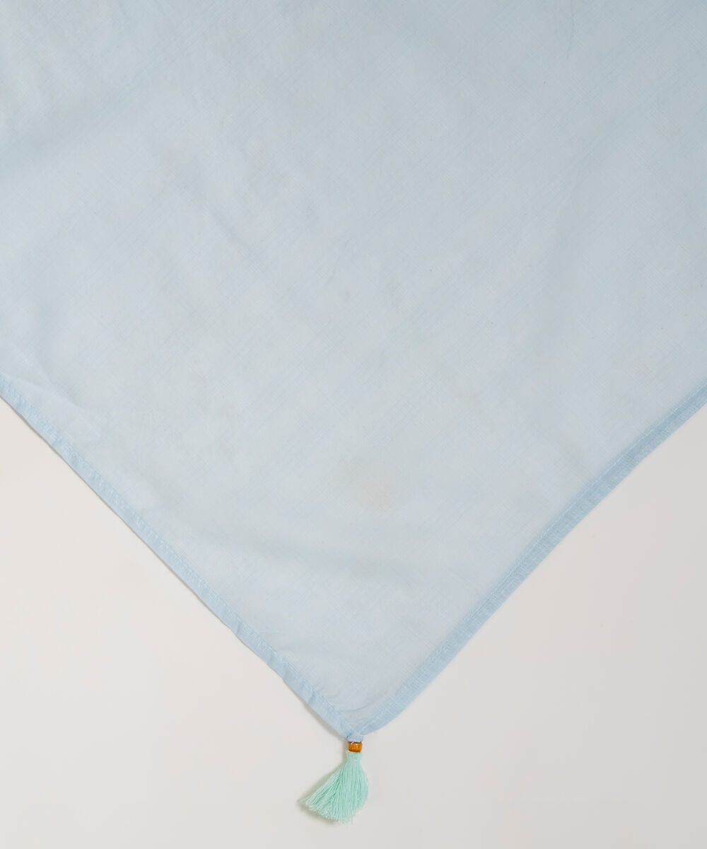 Textured Voile Solid Blue Dupatta