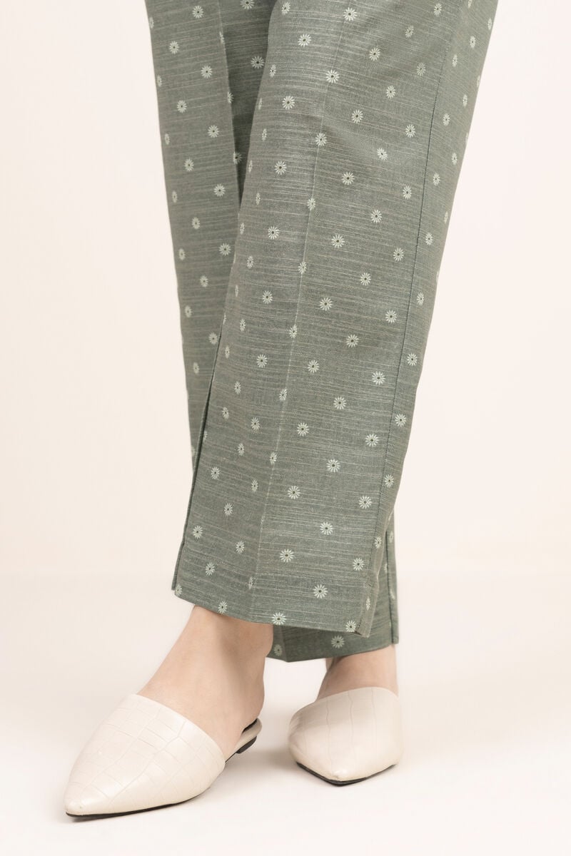 Printed Khaddar Straight Pants