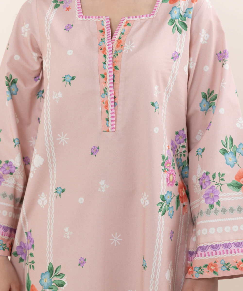 Women's Unstitched Cotton Printed Three Piece Suit