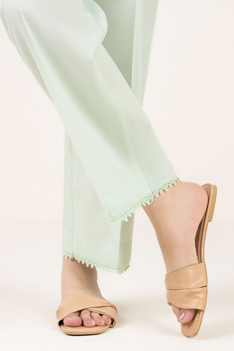 Solid Cambric Straight Pants