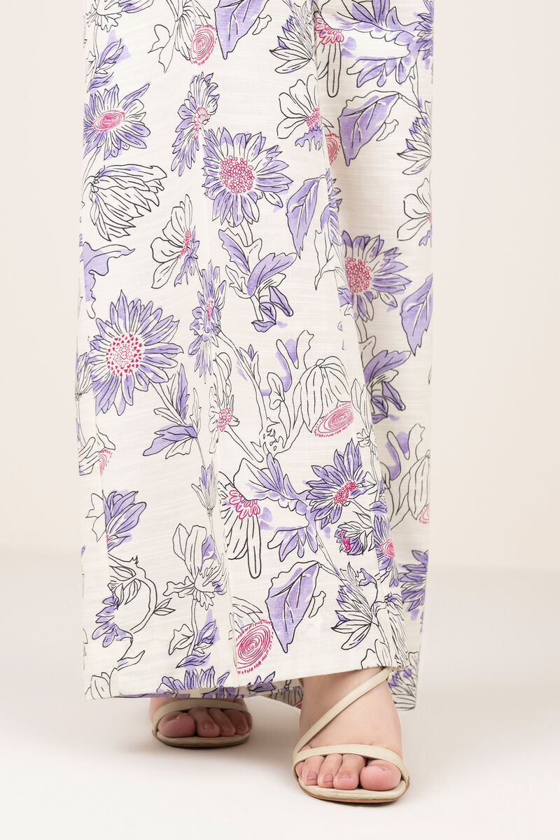 Printed Khaddar Flared Pants