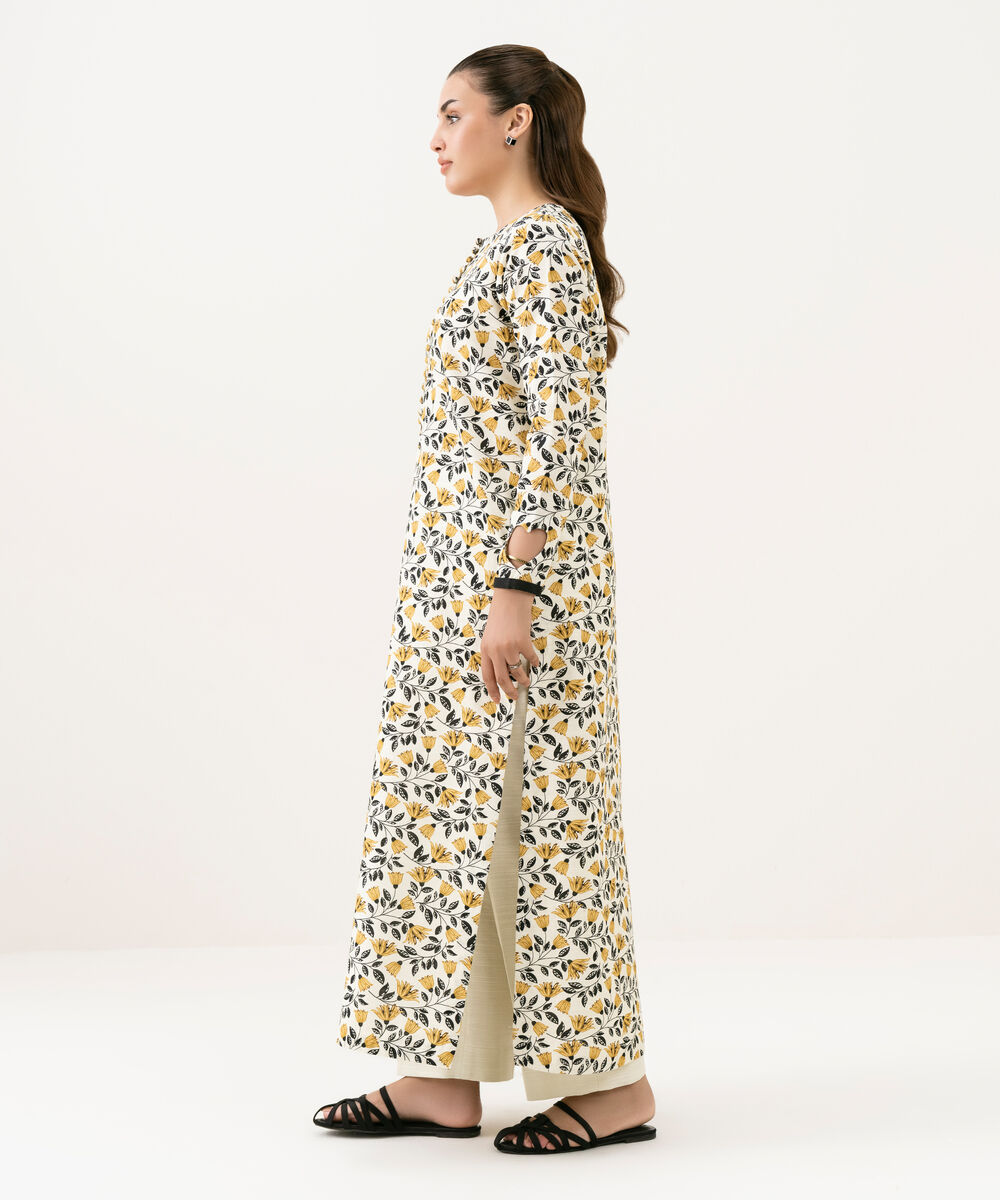 Women's Unstitched Khaddar Printed Multi Shirt