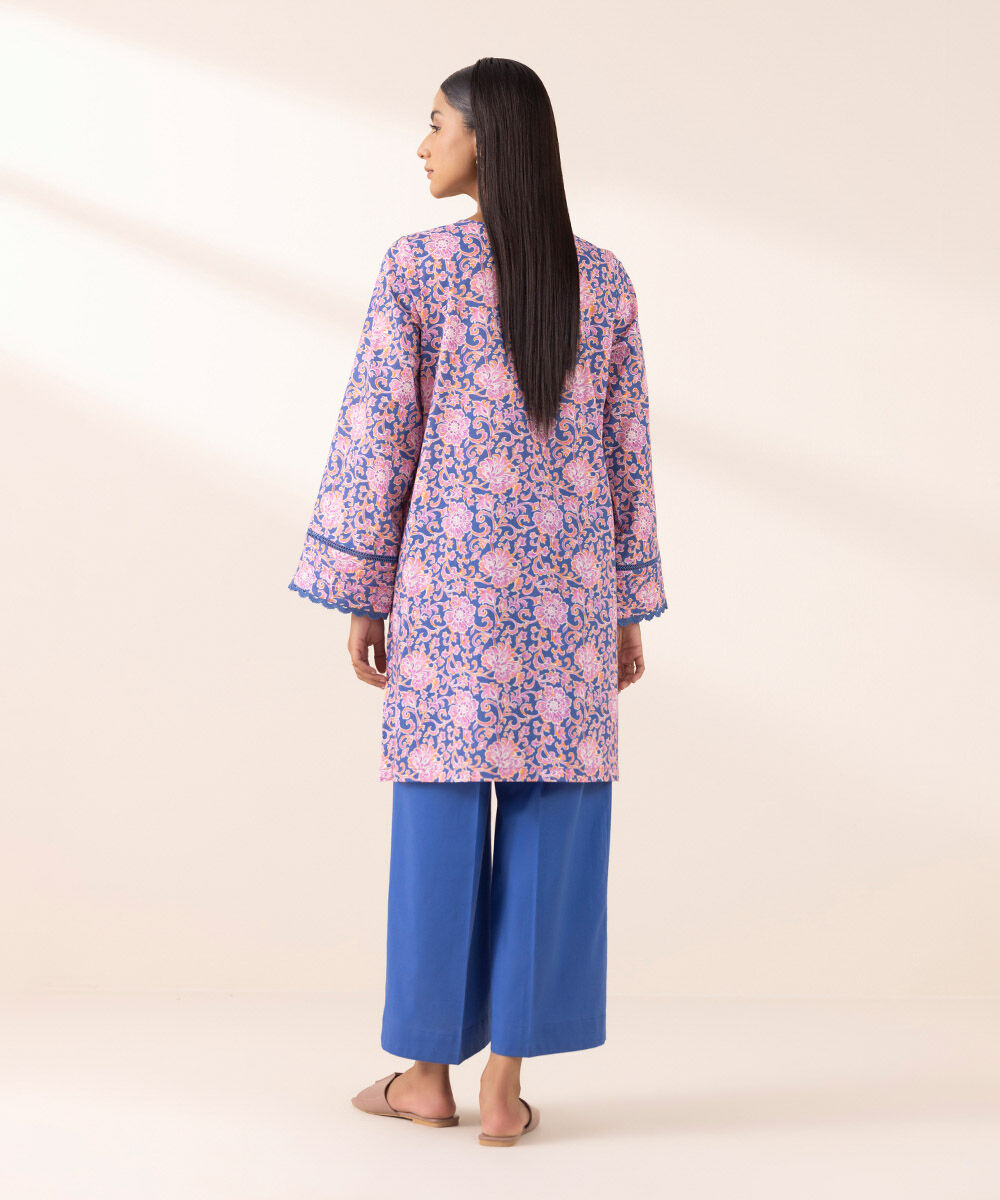 Women's Pret Cross Hatch Multi Printed A-Line Shirt