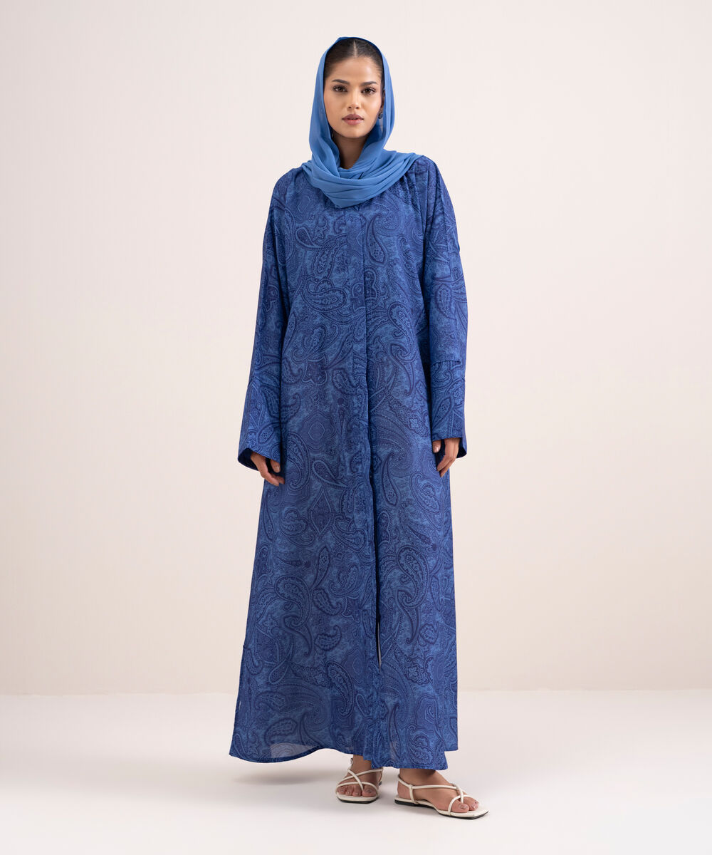 Women's Multicoloured Printed Abbaya Set