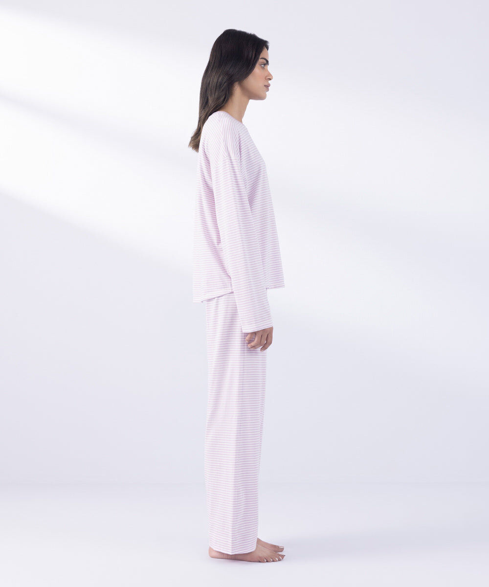 Woman - Pink And White Versa Striped Shirt