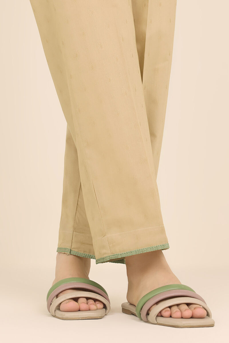 Embroidered Dobby Straight Pants