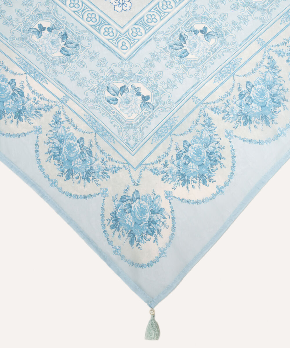 Blended Silk Printed Blue Dupatta