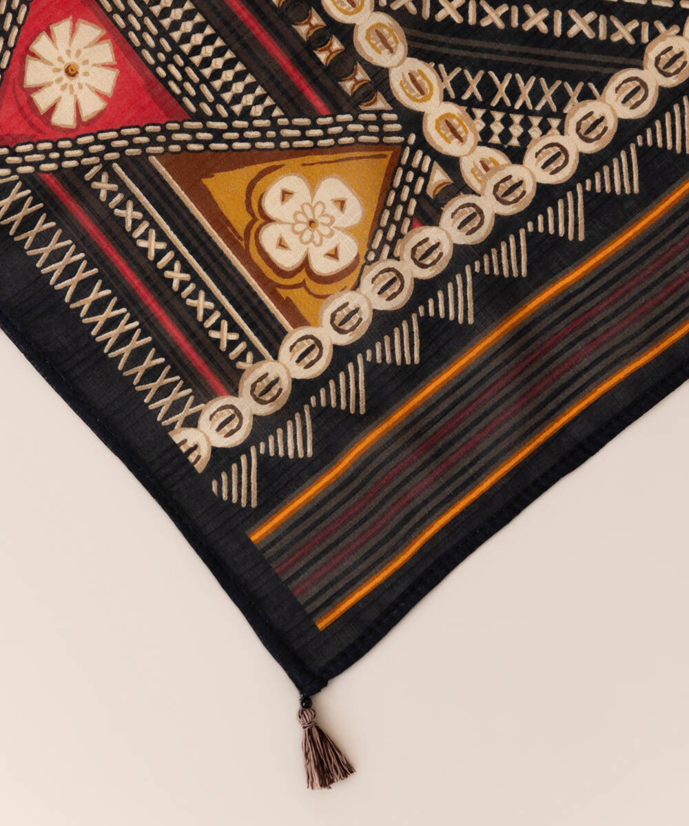 Textured Voile Multi Printed Dupatta