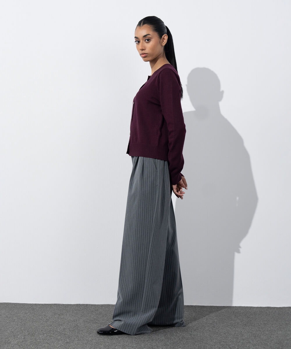 Women's Western Wear Merlot Regular-Fit Knit Cardigan