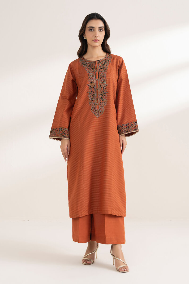 Embroidered Zari Cotton Shirt
