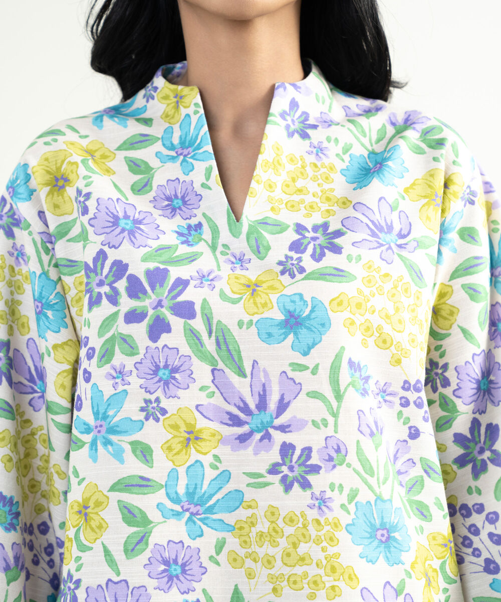 Women's Unstitched Lawn Multi Embroidered 3 Piece Suit